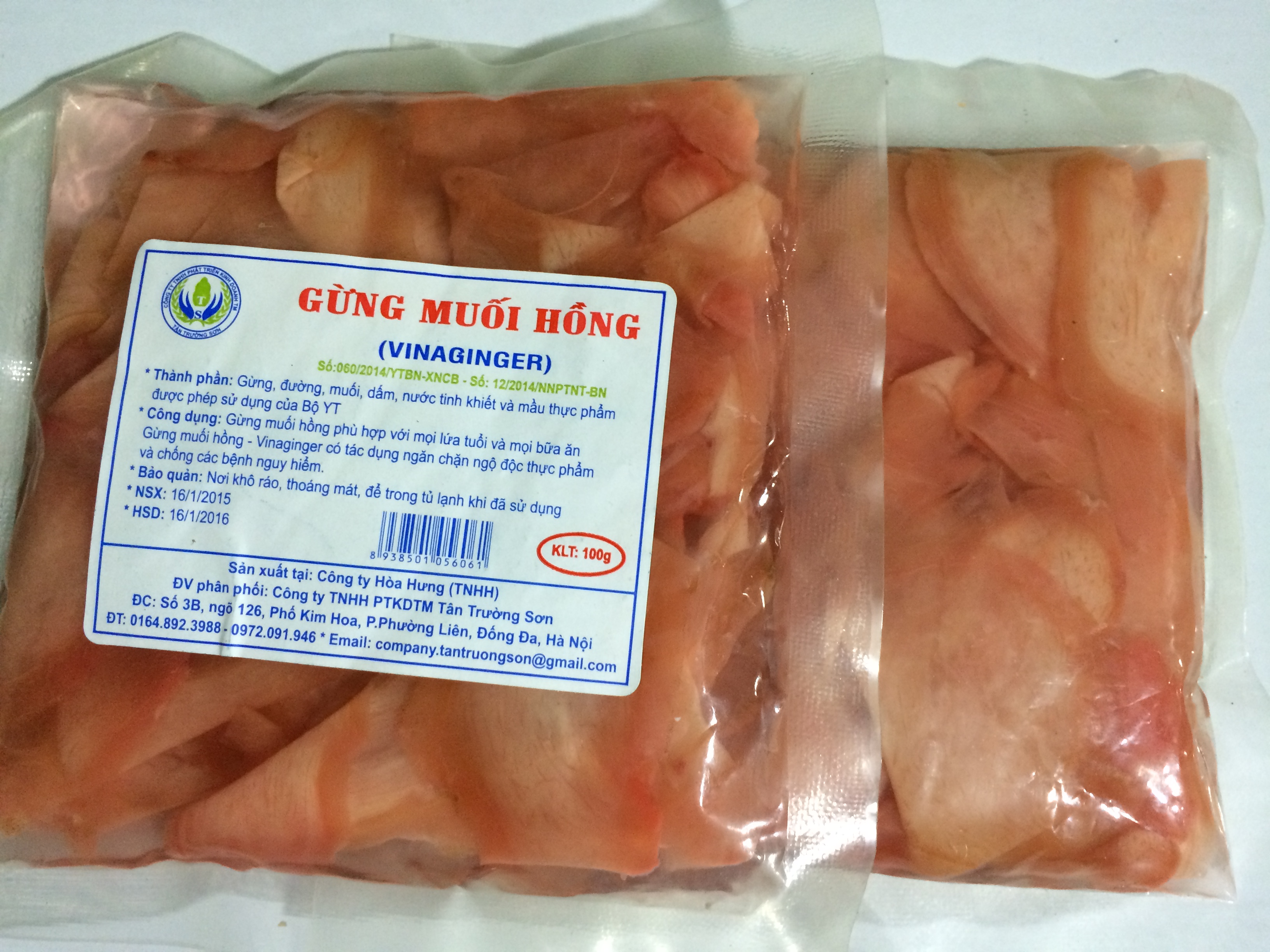 Gừng muối hồng