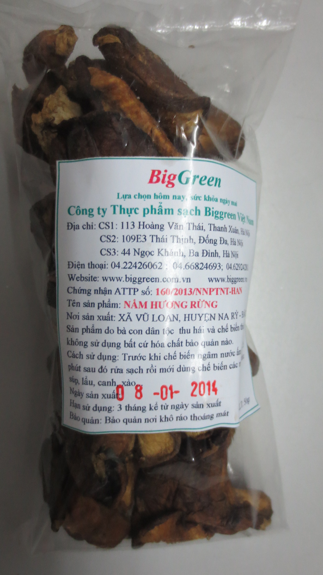 Nấm hương rừng Biggreen 50g