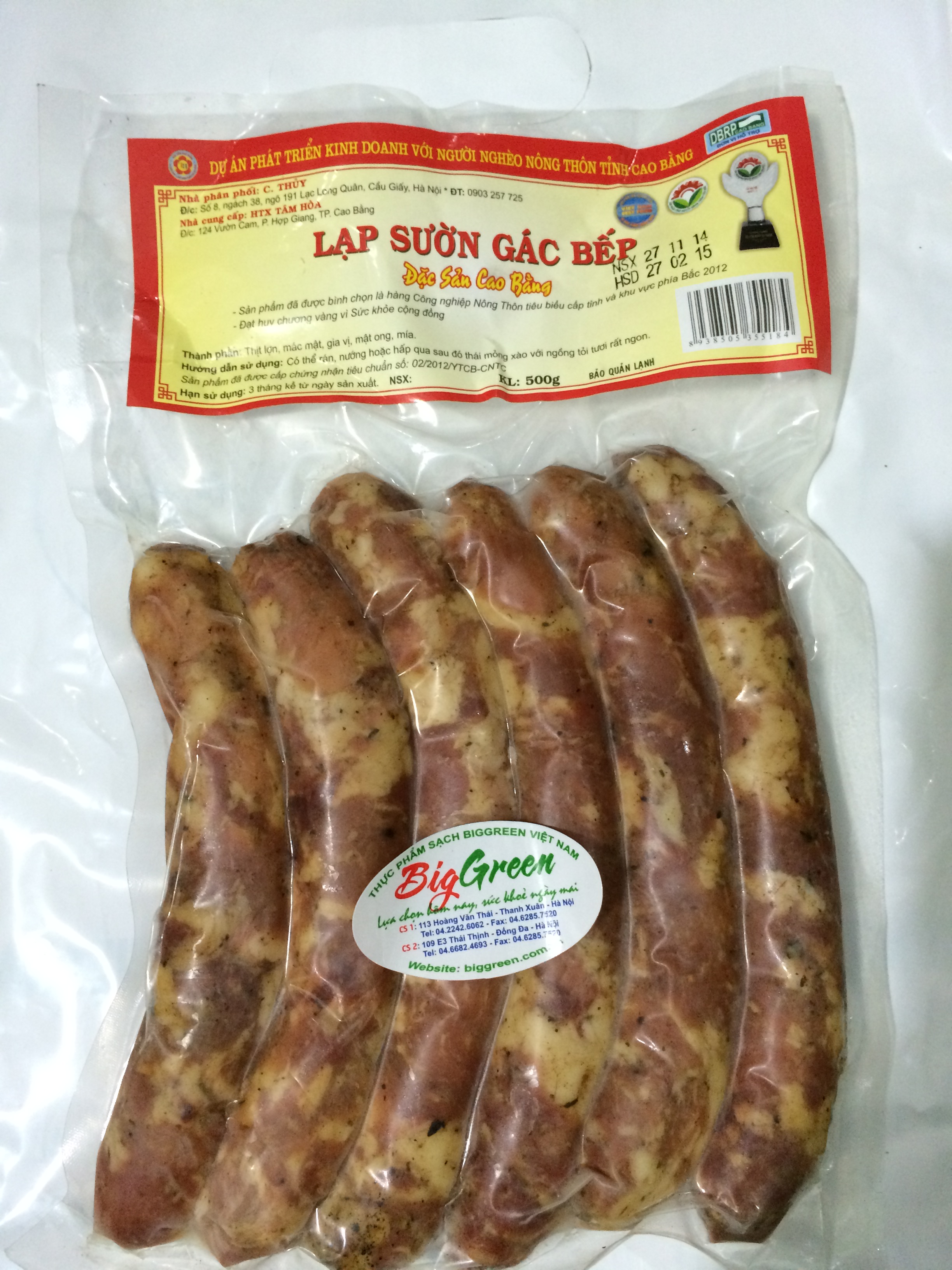 Lạp Sườn lợn đen Cao Bằng