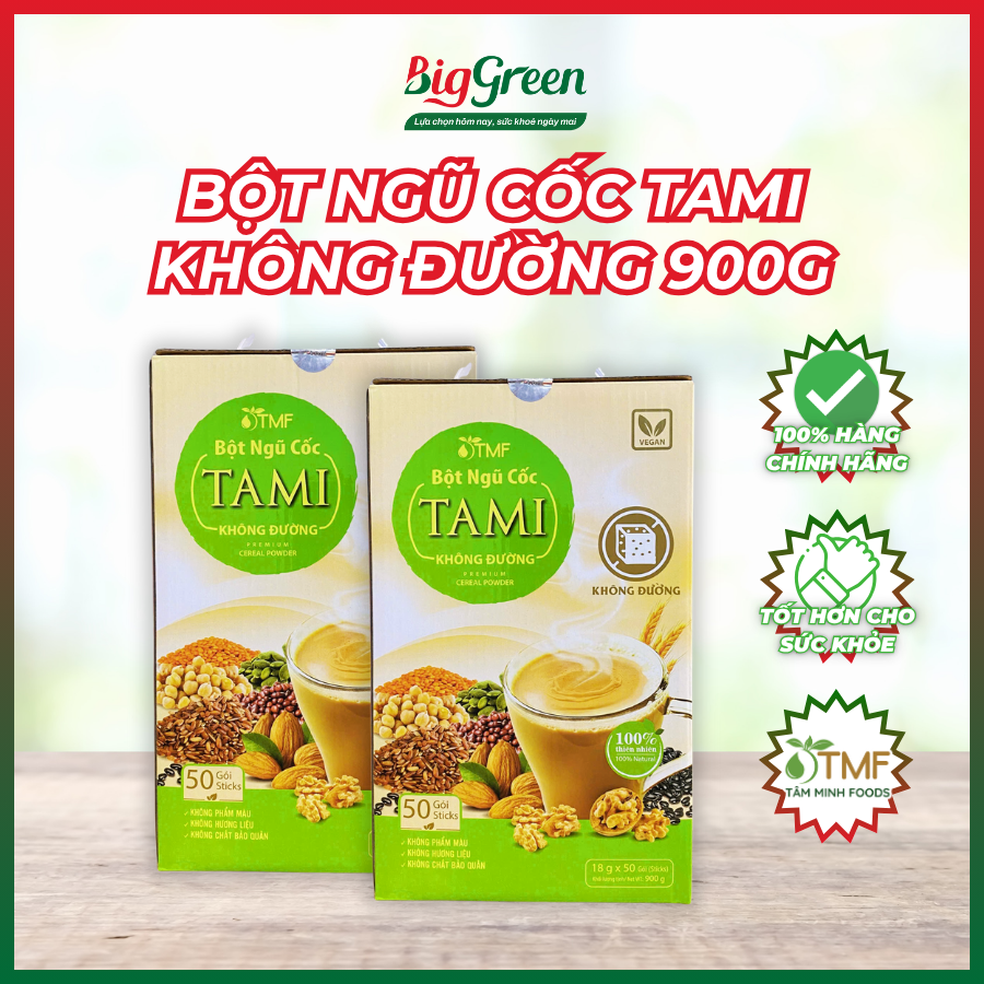 Bột Ngũ Cốc Không Đường 900G- Tami (Hộp)