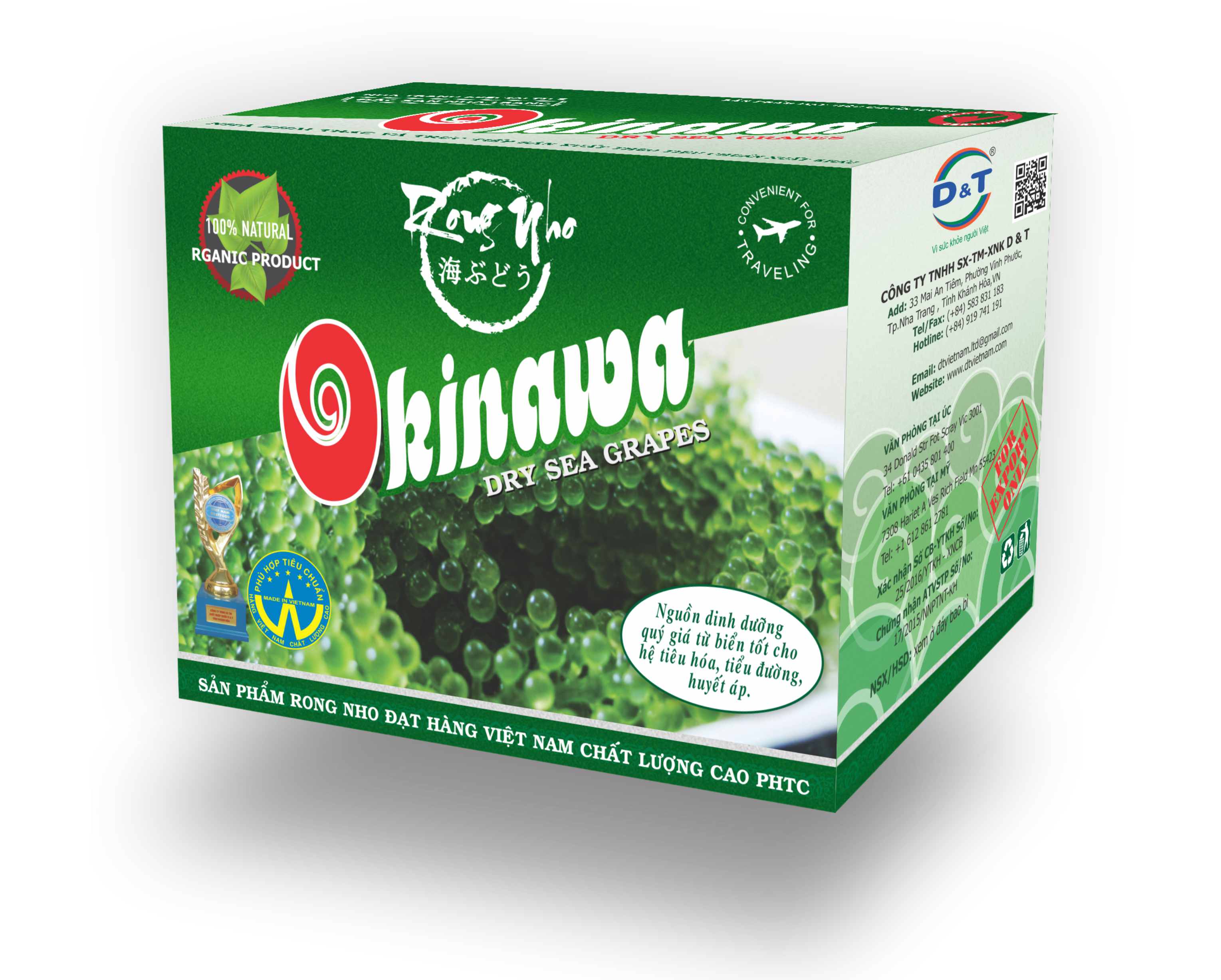 Rong nho khô Okinawa (Hộp 100g)