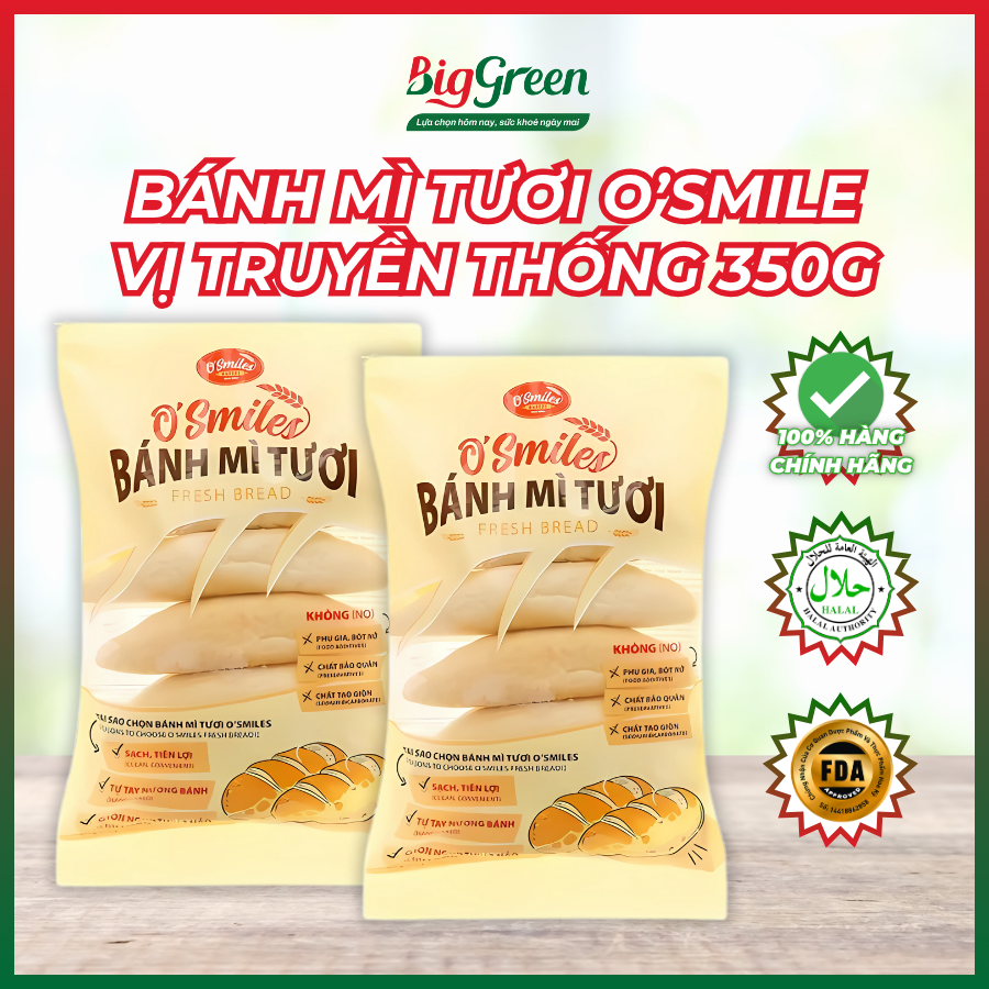Bánh mỳ tươi O'Smiles 350g