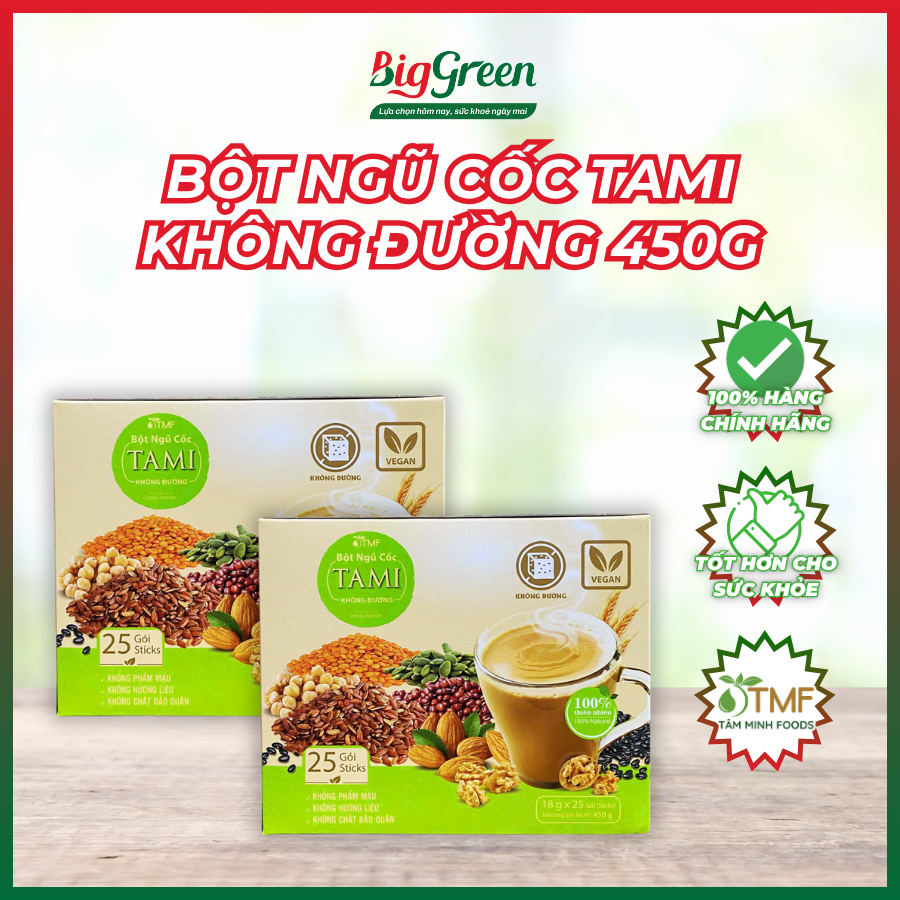 Bột Ngũ Cốc TAMI Không Đường 450g