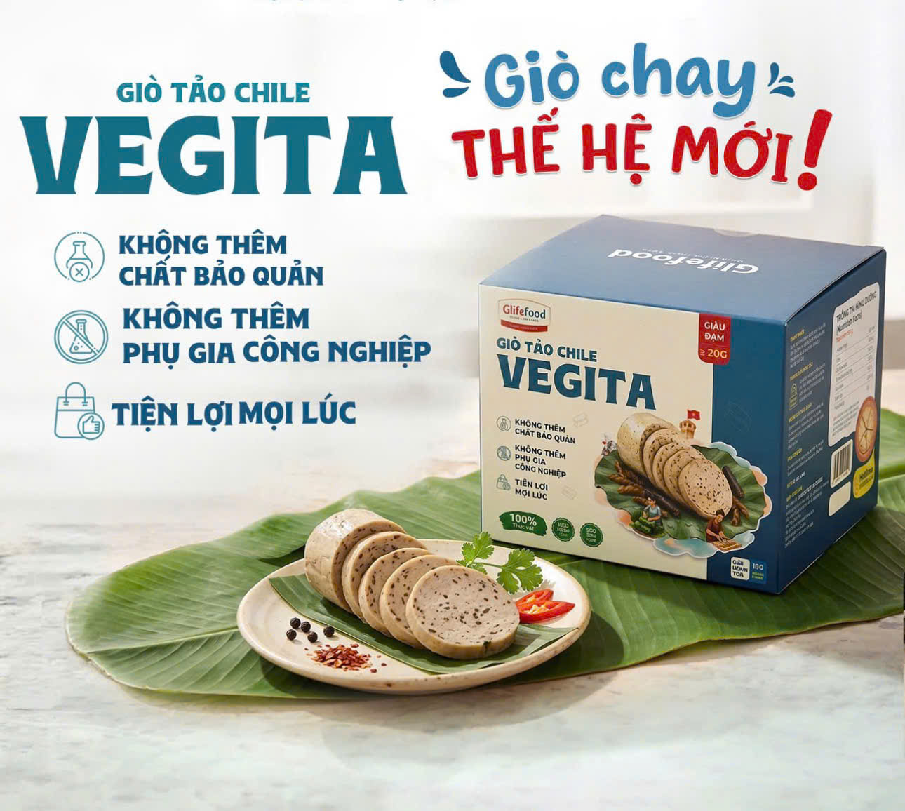 Giò Tảo Chile chay 1 kg