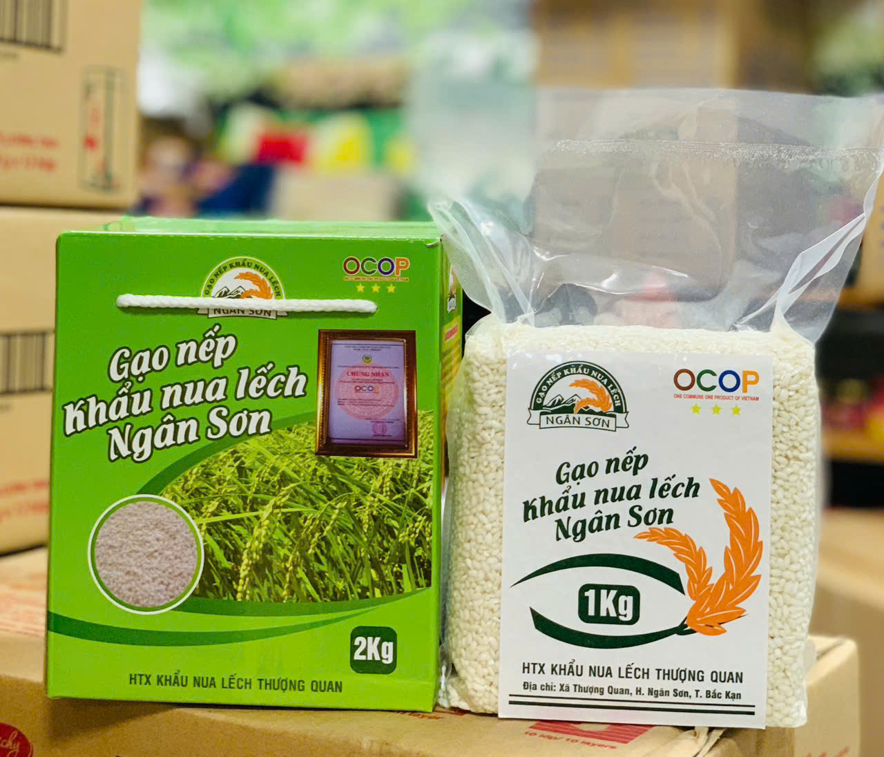 Gạo Nếp Khẩu Nua Lếch 2kg - Ngân Sơn