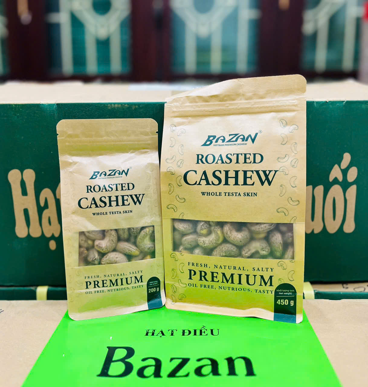 Hạt điều rang muối Bazan túi 200g