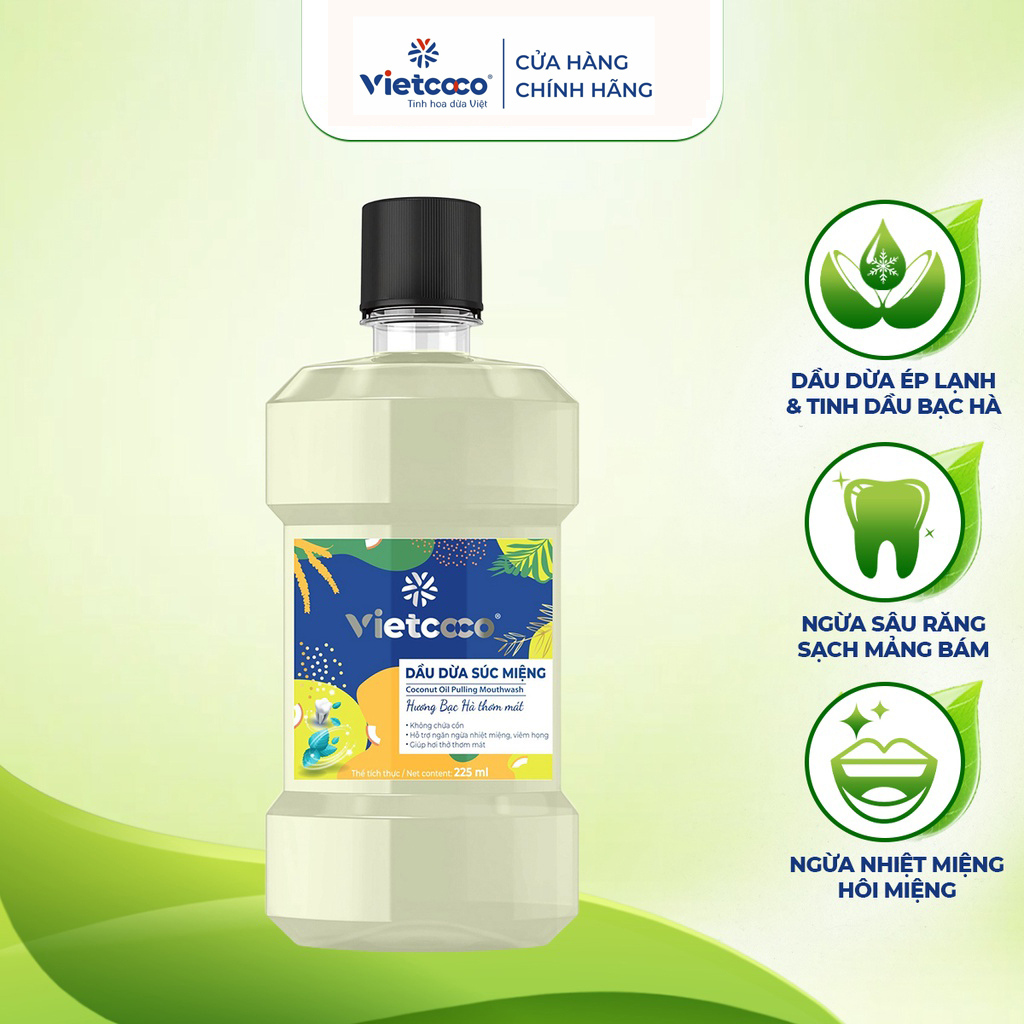 dầu dừa súc miệng vietcoco, 225ml