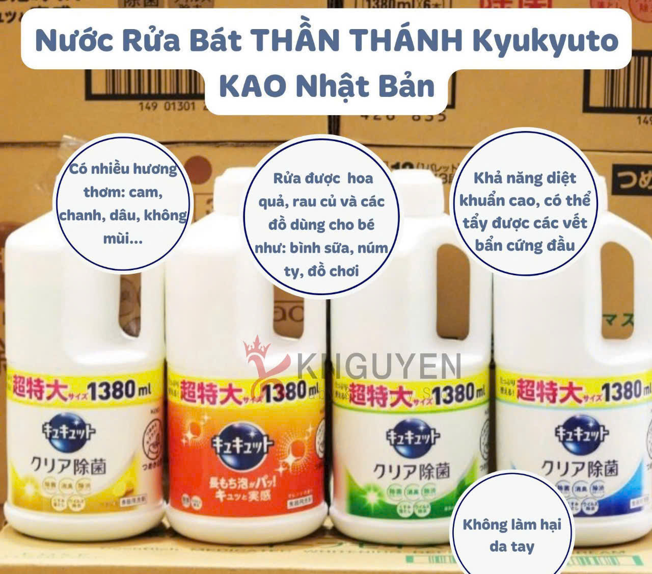 Nước rửa chén bát Thần Thánh KAO Nhật Bản